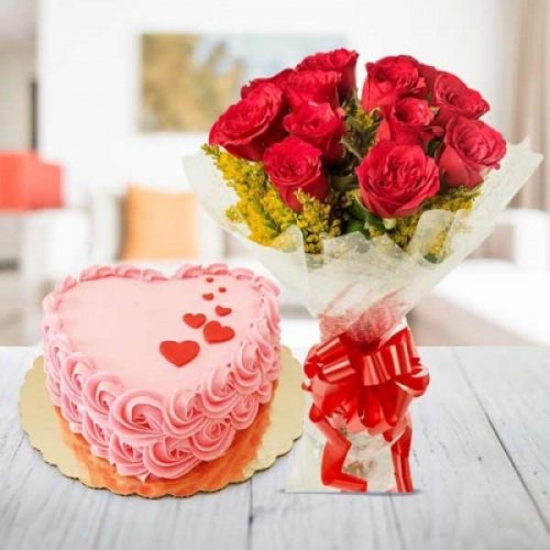 Birthday cake and flowers online delivery Chocolaty.in