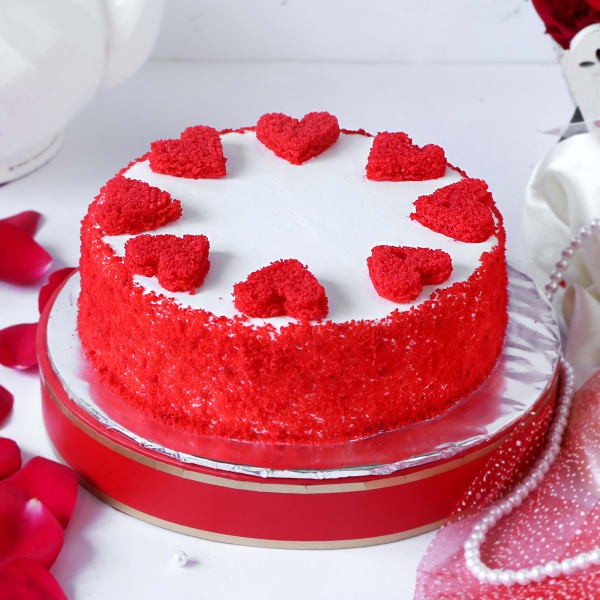 Red Velvet Heart Cake