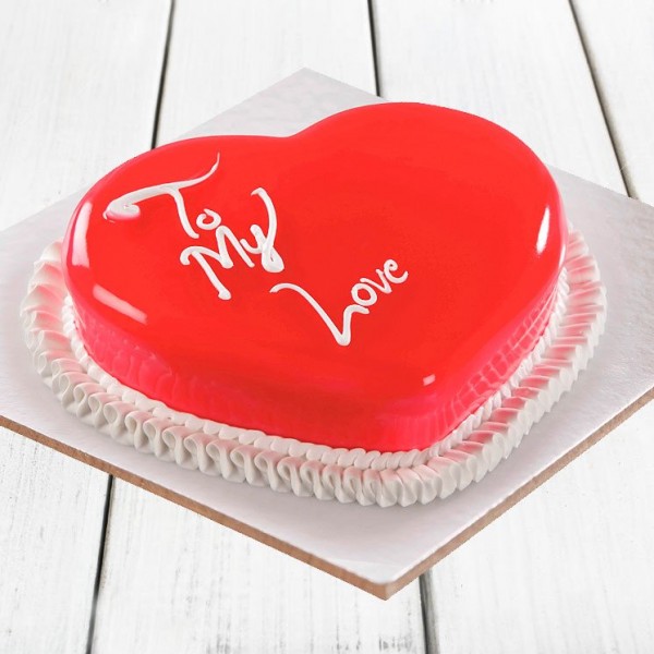 Romantic Heart Shape Cake Design – Chocolaty.in