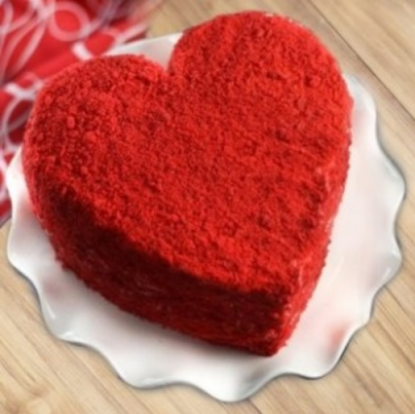 Romantic Heart Shape Cake Design