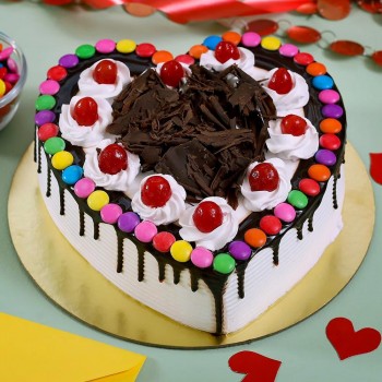 Blackforest Gems Heart Cake