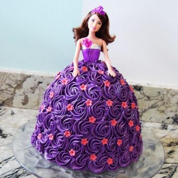 Purple Doll Cream Cake