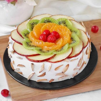 Sugarfree Eggless Fruit Almond Cake