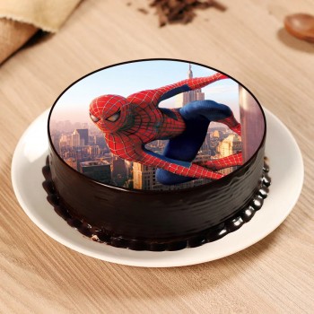 Eggless Spiderman Photo Cake