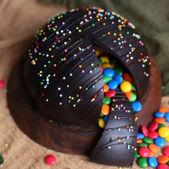 Chocolate Gems Pinata Cake