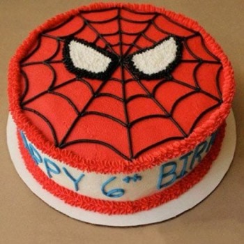 Eggless Spiderman Cream Cake