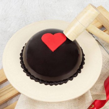 Red Heart Chocolate Pinata Cake