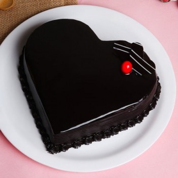 Heart Shape Photo Truffle Cake