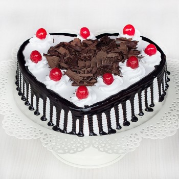 Heart Shaped SugarFree BlackForest Cake