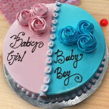 Baby Boy or Baby Girl Cream Cake