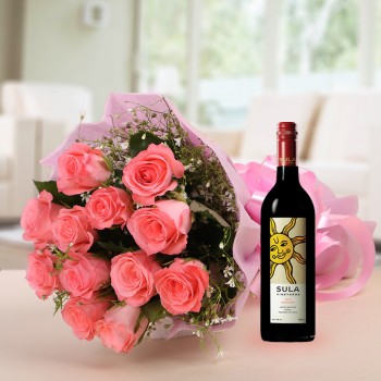 Pink Roses and Wine