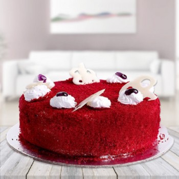 Eggless SugarFree Red Velvet Cake