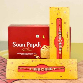 2 Rakhi with Soan Papdi