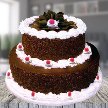 2 Tier Black Forest Cake