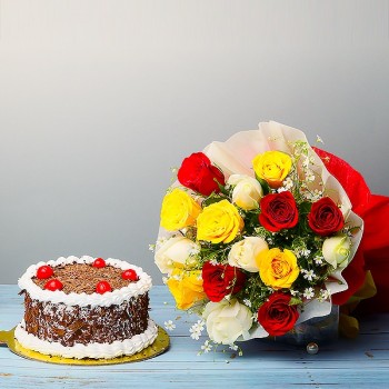 Vibrant Cake and Flowers