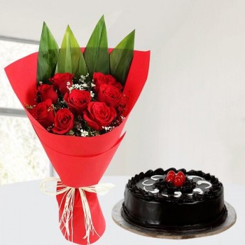 Roses and Truffle Cake